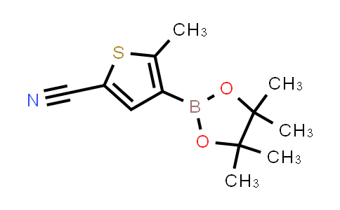 CAS No. 1314941-27-9, 5-Methyl-4-(4,4,5,5-tetramethyl-1,3,2-dioxaborolan-2-yl)thiophene-2-carbonitrile