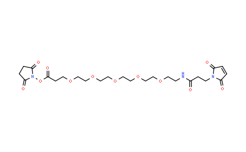 CAS No. 1315355-92-0, Mal-amido-PEG5-C2-​NHS ester