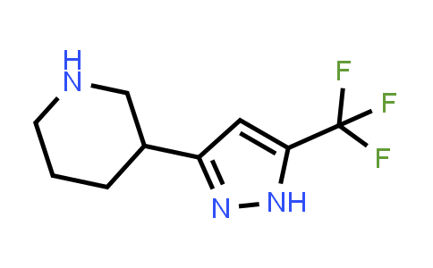 CAS No. 1316219-36-9, 3-(5-(Trifluoromethyl)-1H-pyrazol-3-yl)piperidine