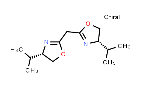 CAS No. 131833-90-4, (4S,4'S)-2,2'-methylenebis[4,5-dihydro-4-(1-methylethyl)oxazole]