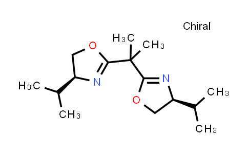 CAS No. 131833-92-6, 2,2-Bis((4S)-(–)-4-isopropyloxazoline)propane