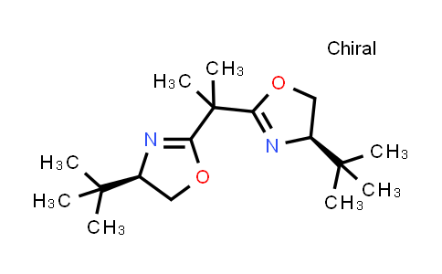 CAS No. 131833-97-1, (4R,4'R)-2,2'-(Propane-2,2-diyl)bis(4-(tert-butyl)-4,5-dihydrooxazole)