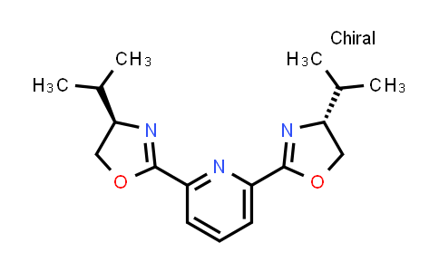 CAS No. 131864-67-0, 2,6-Bis((R)-4-isopropyl-4,5-dihydrooxazol-2-yl)pyridine