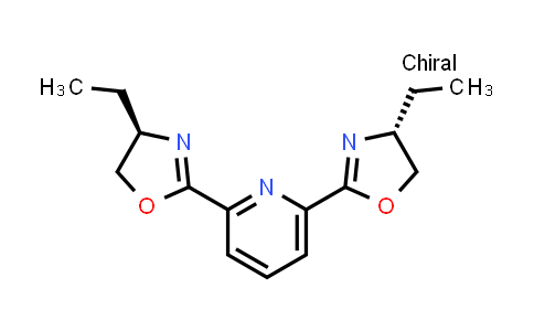 CAS No. 131864-68-1, 2,6-Bis((R)-4-ethyl-4,5-dihydrooxazol-2-yl)pyridine