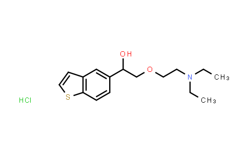 CAS No. 131965-06-5, Benzo[b]thiophene-5-methanol, α-[[2-(diethylamino)ethoxy]methyl]-, hydrochloride