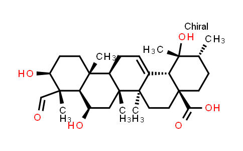 CAS No. 131984-82-2, 3beta,6beta,19alpha-Trihydroxy-23-oxours-12-en-28-oic acid