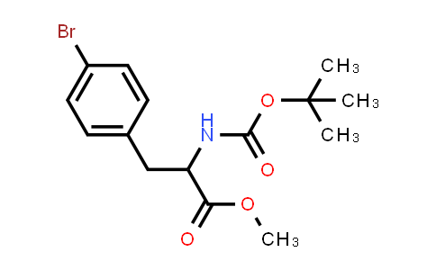 CAS No. 132067-41-5, Methyl 3-(4-bromophenyl)-2-((tert-butoxycarbonyl)amino)propanoate