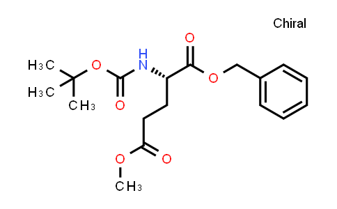 CAS No. 132245-78-4, (S)-1-Benzyl 5-methyl 2-((tert-butoxycarbonyl)amino)pentanedioate