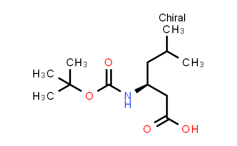 CAS No. 132549-43-0, (S)-3-(tert-Butoxycarbonylamino)-5-methylhexanoic acid