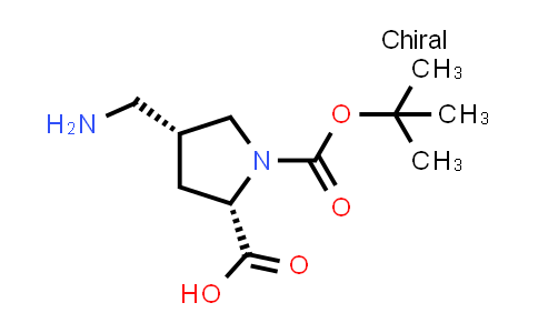 CAS No. 132622-72-1, (2S,4R)-4-(Aminomethyl)-1-[(tert-butoxy)carbonyl]pyrrolidine-2-carboxylic acid