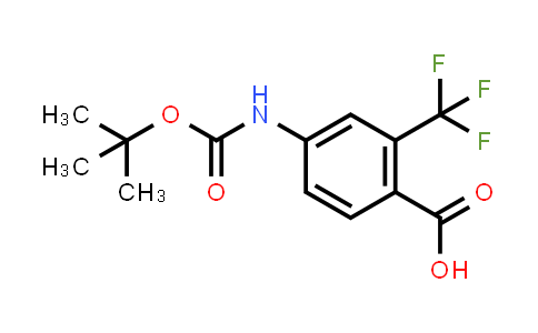 CAS No. 1326229-55-3, 4-[(tert-Butoxycarbonyl)amino]-2-(trifluoromethyl)benzoic acid