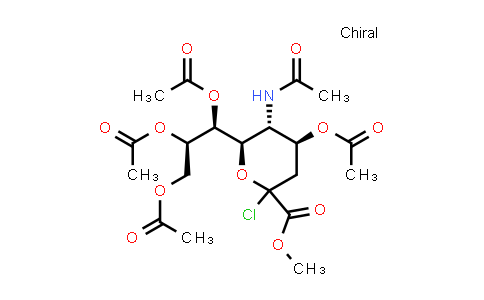 CAS No. 132883-18-2, (1S,2R)-1-((2R,3R,4S)-3-acetamido-4-acetoxy-6-chloro-6-(methoxycarbonyl)tetrahydro-2H-pyran-2-yl)propane-1,2,3-triyl triacetate