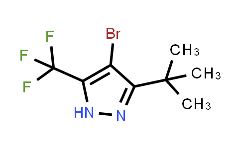 CAS No. 1329471-16-0, 4-Bromo-3-tert-butyl-5-(trifluoromethyl)-1H-pyrazole