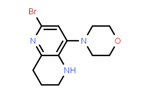 CAS No. 1329835-80-4, 6-Bromo-8-(morpholin-4-yl)-1,2,3,4-tetrahydro-1,5-naphthyridine