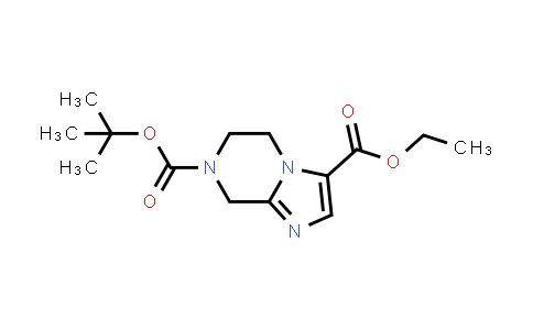 CAS No. 1330763-78-4, 7-(tert-Butyl) 3-ethyl 5,6-dihydroimidazo[1,2-a]pyrazine-3,7(8H)-dicarboxylate