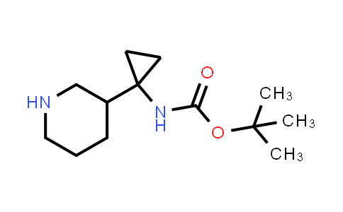 CAS No. 1330763-80-8, tert-Butyl N-[1-(piperidin-3-yl)cyclopropyl]carbamate