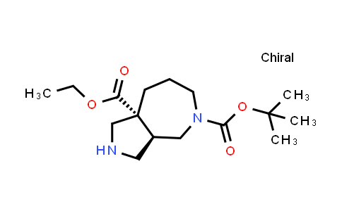 CAS No. 1330766-26-1, 5-(tert-Butyl) 8a-ethyl (3aR,8aR)-hexahydropyrrolo[3,4-c]azepine-5,8a(1H,6H)-dicarboxylate