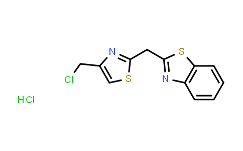 CAS No. 1331303-47-9, 2-((4-(Chloromethyl)thiazol-2-yl)methyl)benzo[d]thiazole hydrochloride