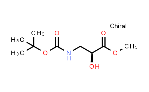 CAS No. 133153-76-1, Methyl (S)-3-((tert-butoxycarbonyl)amino)-2-hydroxypropanoate