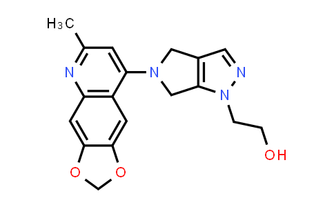CAS No. 1332163-05-9, 2-(5-(6-Methyl-[1,3]dioxolo[4,5-g]quinolin-8-yl)-5,6-dihydropyrrolo[3,4-c]pyrazol-1(4H)-yl)ethan-1-ol