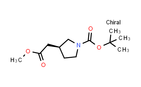 CAS No. 1332333-25-1, 3-Pyrrolidineacetic acid, 1-[(1,1-dimethylethoxy)carbonyl]-, methyl ester, (3S)-