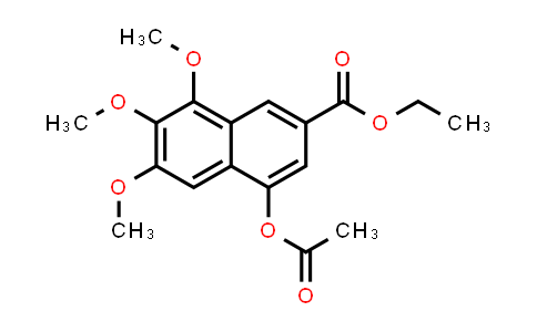 CAS No. 133239-92-6, 2-Naphthalenecarboxylic acid, 4-(acetyloxy)-6,7,8-trimethoxy-, ethyl ester