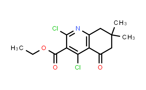 CAS No. 1332486-09-5, Ethyl 2,4-dichloro-7,7-dimethyl-5-oxo-5,6,7,8-tetrahydroquinoline-3-carboxylate