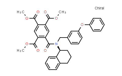 CAS No. 1332577-02-2, trimethyl (S)-5-((3-phenoxybenzyl)(1,2,3,4-tetrahydronaphthalen-1-yl)carbamoyl)benzene-1,2,4-tricarboxylate