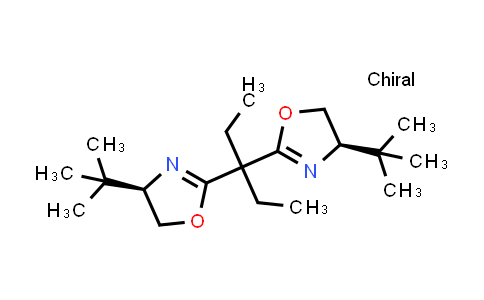 CAS No. 1332616-25-7, (4R,4'R)-2,2'-(Pentane-3,3-diyl)bis(4-(tert-butyl)-4,5-dihydrooxazole)