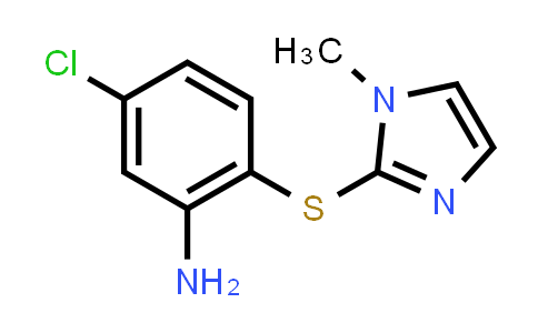 CAS No. 133303-68-1, 5-Chloro-2-[(1-methyl-1H-imidazol-2-yl)thio]benzenamine