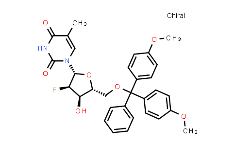 CAS No. 133324-02-4, 5'-O-[Bis(4-methoxyphenyl)phenylmethyl]-2'-deoxy-2'-fluoro-5-methyluridine