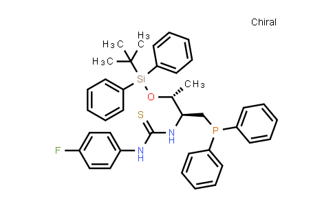 CAS No. 1333260-41-5, N-[(1S,2R)-2-[[(1,1-Dimethylethyl)diphenylsilyl]oxy]-1-[(diphenylphosphino)methyl]propyl]-N'-(4-fluorophenyl)thiourea