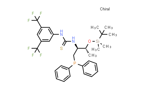 CAS No. 1333260-44-8, N-[3,5-Bis(trifluoromethyl)phenyl]-N'-[(1S,2R)-2-[[(1,1-dimethylethyl)dimethylsilyl]oxy]-1-[(diphenylphosphino)methyl]propyl]thiourea