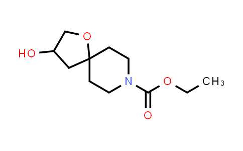 CAS No. 133382-30-6, 1-Oxa-8-azaspiro[4.5]decane-8-carboxylic acid, 3-hydroxy-, ethyl ester