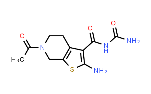 CAS No. 1333960-39-6, 6-Acetyl-2-amino-N-(aminocarbonyl)-4,5,6,7-tetrahydrothieno[2,3-c]pyridine-3-carboxamide