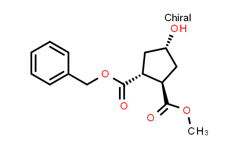 CAS No. 1333964-81-0, (1R,2R,4R)-1-benzyl 2-methyl 4-hydroxycyclopentane-1,2-dicarboxylate