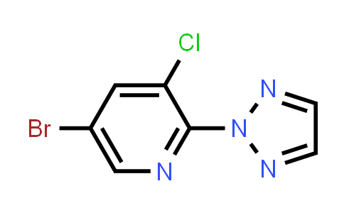 CAS No. 1335057-78-7, 5-bromo-3-chloro-2-(2H-1,2,3-triazol-2-yl)pyridine