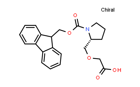 CAS No. 1335206-44-4, (R)-2-((1-(((9H-Fluoren-9-yl)methoxy)carbonyl)pyrrolidin-2-yl)methoxy)acetic acid