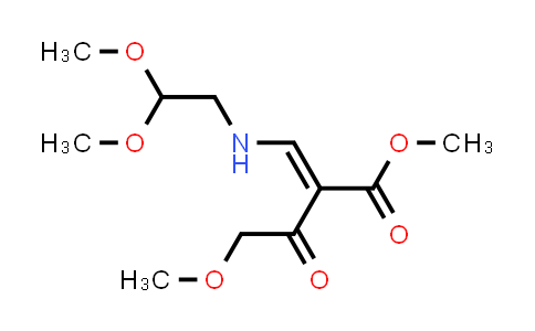 CAS No. 1335210-26-8, Methyl (E)-2-(((2,2-dimethoxyethyl)amino)methylene)-4-methoxy-3-oxobutanoate