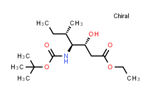 CAS No. 133645-49-5, ethyl (3R,4S,5S)-4-((tert-butoxycarbonyl)amino)-3-hydroxy-5-methylheptanoate
