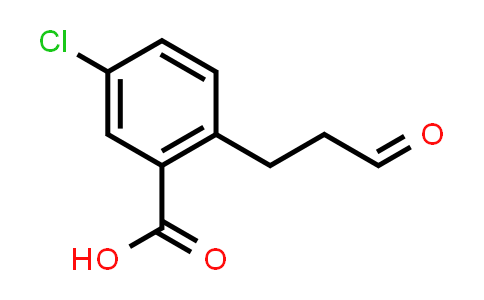 CAS No. 133772-44-8, Benzoic acid, 5-chloro-2-(3-oxopropyl)-