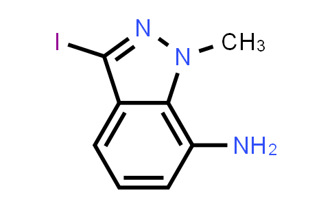 CAS No. 1337880-77-9, 3-Iodo-1-methyl-1H-indazol-7-amine