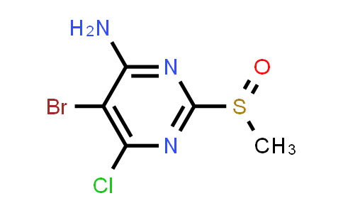 CAS No. 1337962-39-6, 5-Bromo-6-chloro-2-(methylsulfinyl)pyrimidin-4-amine