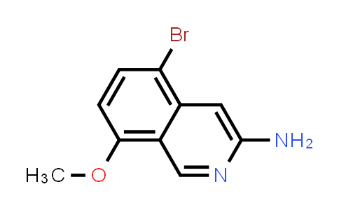 CAS No. 1338254-38-8, 5-Bromo-8-methoxy-3-isoquinolinamine