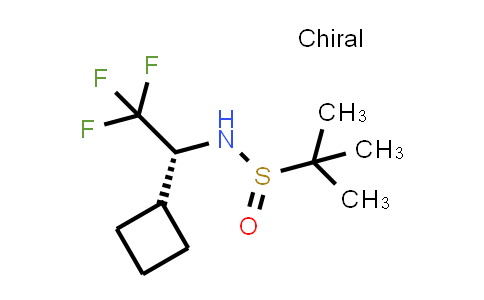CAS No. 1338377-75-5, (S)-N-((R)-1-Cyclobutyl-2,2,2-trifluoroethyl)-2-methylpropane-2-sulfinamide