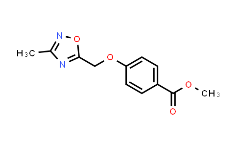 CAS No. 1338673-74-7, Methyl 4-((3-methyl-1,2,4-oxadiazol-5-yl)methoxy)benzoate