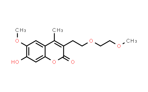 CAS No. 1338937-12-4, 7-Hydroxy-6-methoxy-3-(2-(2-methoxyethoxy)ethyl)-4-methyl-2H-chromen-2-one