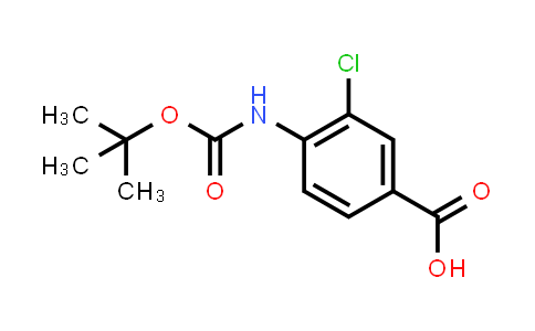 CAS No. 1340354-00-8, 4-[(tert-Butoxycarbonyl)amino]-3-chlorobenzoic acid