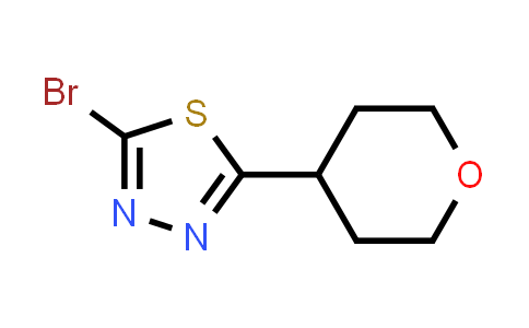 CAS No. 1340436-02-3, 2-Bromo-5-(oxan-4-yl)-1,3,4-thiadiazole