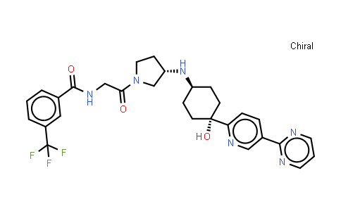 MC518577 | 1341224-83-6 | N-[2-[(3S)-3-[[4-羟基-4-[5-(嘧啶-2-基)吡啶-2-基]环己基]氨基]吡咯烷-1-基]-2-氧代乙基]-3-(三氟甲基)苯甲酰胺